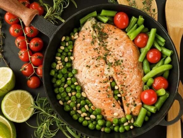 Fisk med grønnsaker