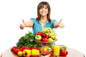 frukt og grønnsaker for riktig ernæring og vekttap
